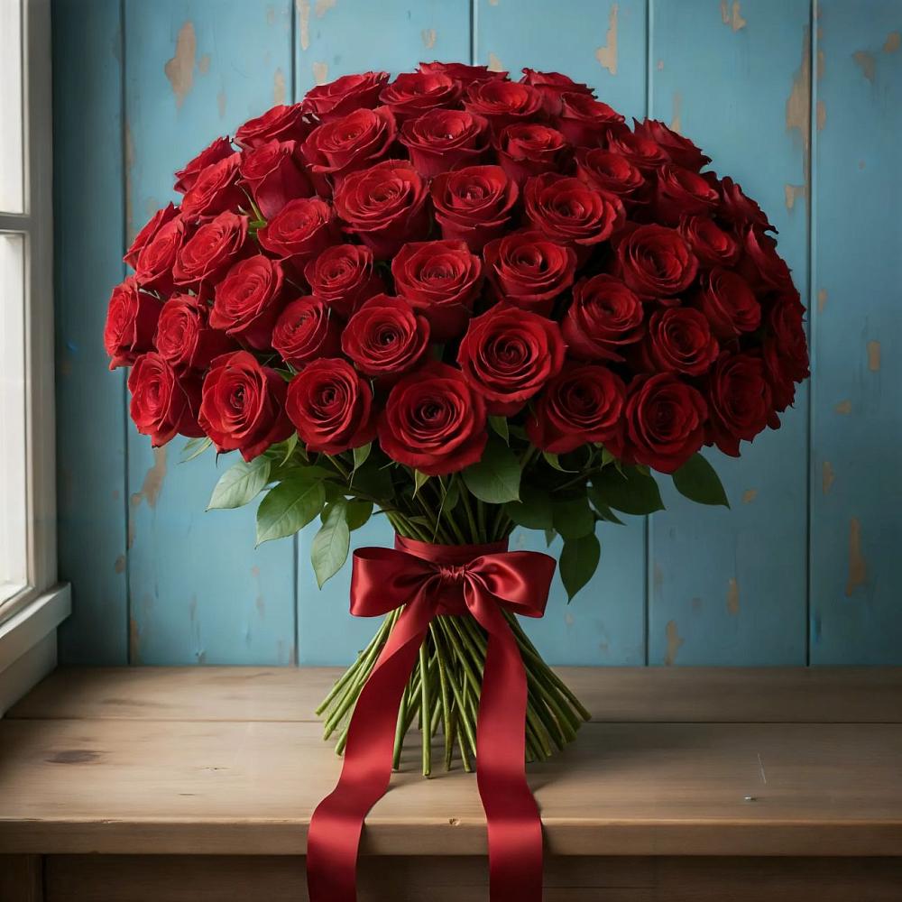 Букет Красные розы Блэк Меджик в Ломинцевский