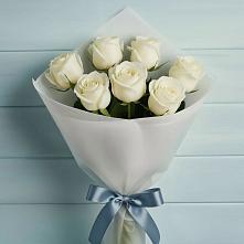 Букет 7 Белых роз Эдлесс Лав в Ломинцевский