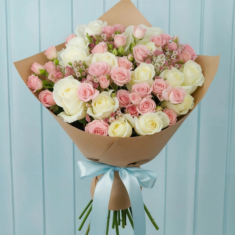 Букет цветов из: Розы в Ломинцевский