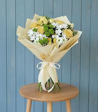Букет цветов из:  Хризантемы и Розы в Ломинцевский